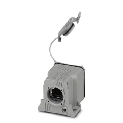 1689268, RJ45 Coupling, CAT5e, RJ45 8p8c to Rectangular Connector, with Protective Cover, Gray, VS-08-KU-IP67