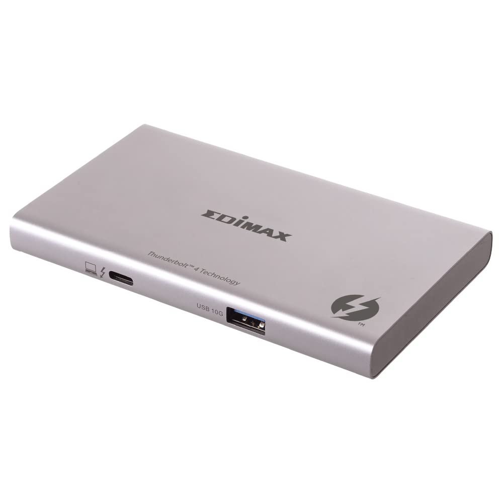 EDiMAX 5-in-1 Thunderbolt 4 Mini Slim Dock, 40Gbps, 3X 15W TB4 Ports, Single 8K@60Hz or Triple 4K Display, TD-405BP