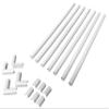 Legrand Wiremold C110S Cordmate 108 Inch 17 Piece Cord Cover Kit, Organizer for Wall, Holds 1 Cord or Cable, Sustainable Packaging, White (1 Pack) view 1