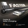 AINOPE Right Angle USB Type C Cable [3-Pack 3.3ft/6.6ft/10ft] 3.1A Fast Charging USB to USB C Cable, Nylon Braided USB C Charging Cable Compatible with Galaxy S21+ Ultra, iPad mini/Air/Pro, Pixel 6X view 2