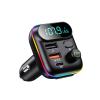 Bluetooth Adapter for Car, Wireless FM Radio Transmitter, Wireless Bluetooth 5.0, MP3 Music Player, QC3.0 + PD 20W USB Car Charger, 7 Colors LED Backlit view 1