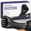 Infimor Nitrile Gloves 6mil Black Gloves Disposable,50/Box,Medium Size view 1