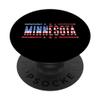 Minnesota with the flag of the USA PopSockets Swappable PopGrip view 1