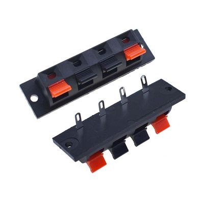 2pcs 2/4/6 Way Spring Speaker Terminal Clip Push Release Connector Audio Cable Terminals Strip Block (WP4-7-4P)