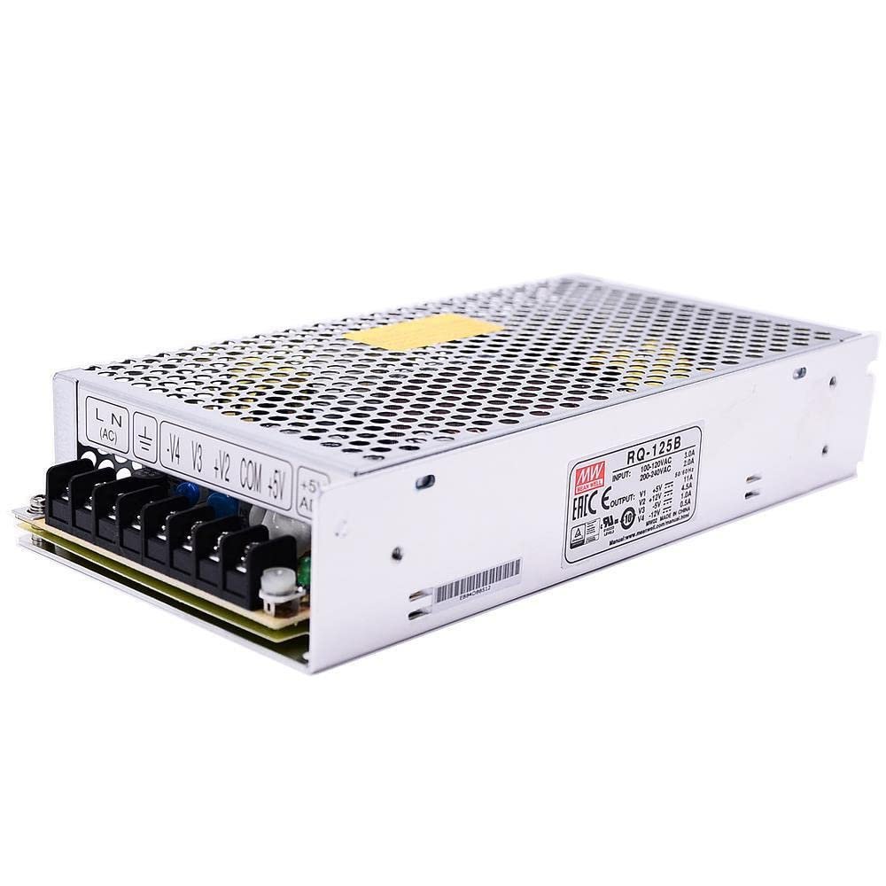 MW Enclosed Type RQ-125B/C/D Non-PFC (Quad Vo) RQ Series 125W Quad Output Switching Power Supply (RQ-125B)