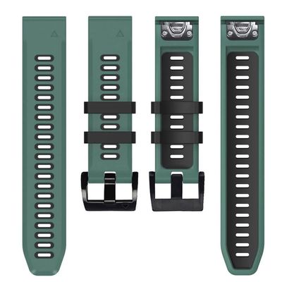 EEOM 22 26mm Quick Release Silicone Watchband Strap for Garmin Descent MK1 Mk2 Mk2i Wristband for Garmin TACTIX Delta Bracelet Correa (Color : G, Size : 26mm)