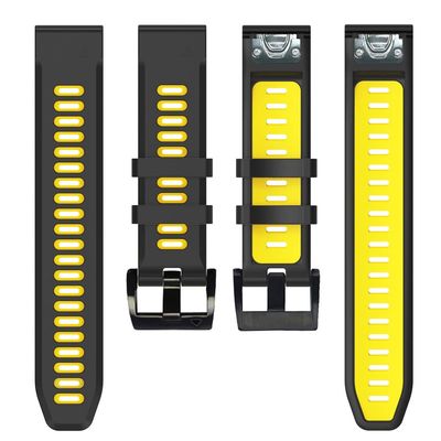 KFAA 22 26mm Quick Release Silicone Watchband Strap For Garmin Descent MK1 Mk2 Mk2i Wristband For Garmin TACTIX DELTA Bracelet Correa (Color : D, Size : 22mm)