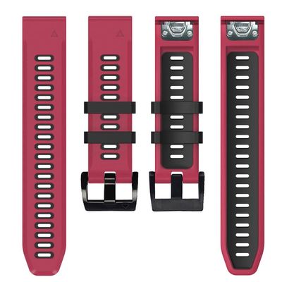 EEOM 22 26mm Quick Release Silicone Watchband Strap for Garmin Descent MK1 Mk2 Mk2i Wristband for Garmin TACTIX Delta Bracelet Correa (Color : F, Size : 26mm)