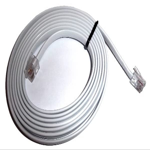 RJ10 RJ9 RJ22 4P4C 4 PIN TELEPHONE HAND SET CABLE - VARIOUS LENGTHS (4PIN - 2m length)