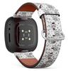 CJBROES Replacement Leather Watch Band, Compatible with Fitbit Versa 3 and Fitbit Sense of Wristband Bracelet Accessory - Tribal Elephant view 1