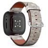 CJBROES Replacement Leather Watch Band, Compatible with Fitbit Versa 3 and Fitbit Sense of Wristband Bracelet Accessory - Marble Tiles view 1