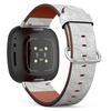 CJBROES Replacement Leather Watch Band, Compatible with Fitbit Versa 3 and Fitbit Sense of Wristband Bracelet Accessory - Topographic map line view 1