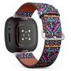 CJBROES Replacement Leather Watch Band, Compatible with Fitbit Versa 3 and Fitbit Sense of Wristband Bracelet Accessory - Tribal Textile view 1