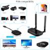 Wireless Hdmi Transmitter and Receiver 4k Kit.One Receiver and Two Transmitter Packages,Switch at Will,Matching Distance 50M VGA Dual Screen Casting Video Audio from PC/Laptop/TikTok to Monitor view 2