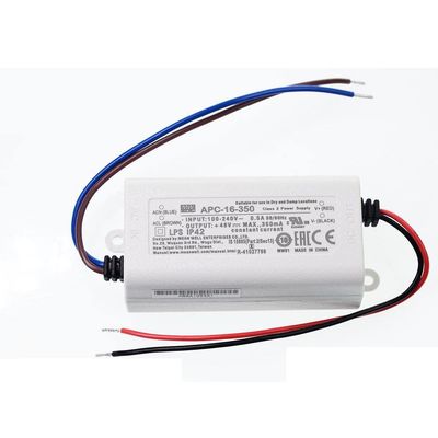 MW Plastic Casing 16W-350/700mA Non-PFC Outgoing Constant VoltageLead Wire Type-C.V IP93 Single Output Power Supply (16-350)