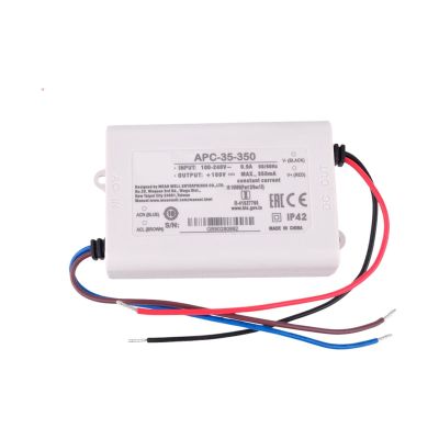 MW Plastic Casing -35W-1050/350/500/700mA Non-PFC Outgoing Constant VoltageLead Wire Type-C.V IP96 Single Output Power Supply (-35-350)