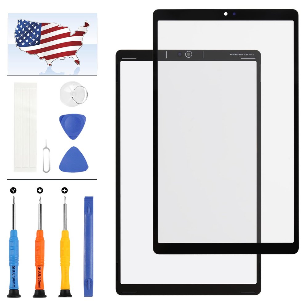8.7" for Samsung Galaxy Tab A7 Lite SM-T220 T220 Screen Replacement SM T220 (Wi-Fi) Touch Screen Panel Tablet Front Outer Glass Lens Repair Parts Kit with Tools (Not Digitizer) (Black)
