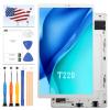 Screen Replacement for Samsung Tab A7 Lite 2021 SM-T220 LCD T220 Display Touch Screen Digitizer Glass Panel Assembly Repair Parts Kit 8.7inch (White with Frame) view 1