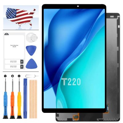 Screen Replacement for Samsung Tab A7 Lite 2021 SM-T220 LCD T220 Display Touch Screen Digitizer Glass Panel Assembly Repair Parts Kit 8.7inch (Black no Frame)