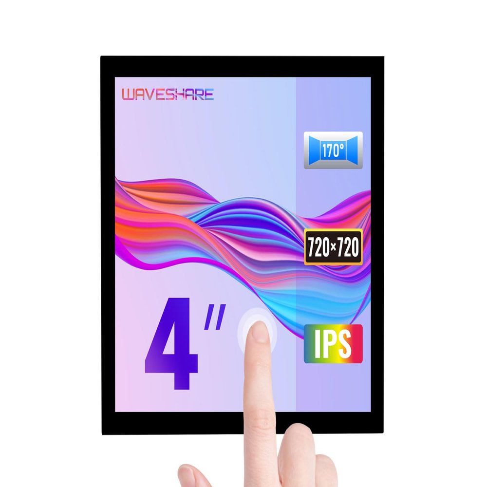 waveshare 4inch HDMI Capacitive Touch IPS LCD Display Compatible with Raspberry Pi 4B/3B+/3A+/2B/B+/A+/Zero/Zero W/WH/Zero 2W CM3+/4 720720 Resolution Supports Jetson Nano/Windows