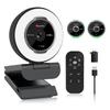 Angetube Streaming Webcam with Microphone: 1080P 60FPS USB Web Cam with Ring Light and Remote Control - HD Web Camera with 5X Digital Zoom Built in Privacy Cover,for PC|Computer|Laptop|Mac|Desktop view 1