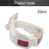 Heyiarbeit 20pcs Red-Red 3D Glasses Carboard Frame White Resin Lens 3D Movie Game-Extra Upgrade Style view 4