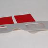 Heyiarbeit 5pcs Red-Red 3D Glasses Carboard Frame White Resin Lens 3D Movie Game-Extra Upgrade Style view 2