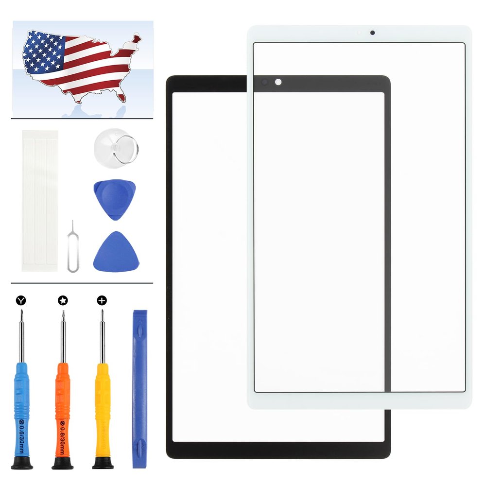 8.7" for Samsung Galaxy Tab A7 Lite SM-T220 T220 Screen Replacement SM T220 (Wi-Fi) Touch Screen Panel Tablet Front Outer Glass Lens Repair Parts Kit with Tools (Not Digitizer) (White)