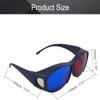 Heyiarbeit Red-Blue 3D Glasses Plastic Frame Black Resin Lens 3D Movie Game-Extra Upgrade Style view 2