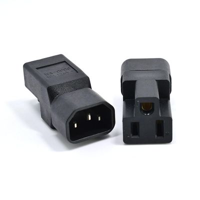 greenDracaena Dracaena.io 2 Pack IEC320 C14 Male to Nema 5-15R PDU USA UPS Extension Power Plug Adapter,IEC C14 Male Plug to Nema 5-15R US 3 Pin Female Power Adapter Connector