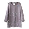 FYYSJW Aprons for Women with Pockets, Cotton And Linen Long Sleeve Aprons,Chef Cooking Cute Work Apron for Teens Adult Smock (Gray) view 1