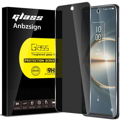 Anbzsign [2 Pack TCL 30 V 5G Privacy Screen Protector, Anti-Spy 9H Hardness Tempered Glass.