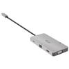 Club 3D CSV-1594 USB Gen1 Type-C 9-in-1 Hub with HDMI, VGA, 2X USB Gen1 Type-A, RJ45, SD/Micro SD Card Slots and USB Gen1 TypeC Socket, Silver view 1