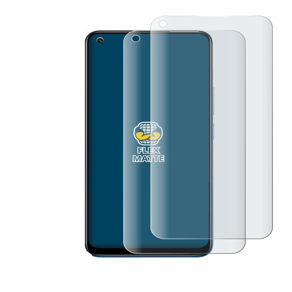 brotect 3D Curved Screen Protector Matte Compatible with realme 8 (2 Pack) - Full Screen Coverage