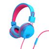 JLab JBuddies Studio Wired Kid Headphones, On-Ear, Cotton Candy, Volume Limited, Folding, Adjustable, Noise Isolation, with Mic view 1