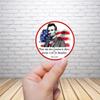 3" Abe Lincoln Freedom American Flag Quality Laminated Sticker Decal view 2