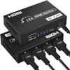 HDMI Splitter 1 in 4 Out, 4 Ports HDMI Splitter 4K@30Hz with Power Adapter, Support EDID 3D HD Distributor for PS4 Xbox Fire Stick HDTV view 1
