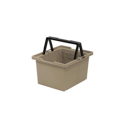 JEJ Astage #100 SPB-N100C Storage Box, Separate Basket, Sand Beige, Made in Japan, Outdoor, Camping, Stackable, Width 15.7 x Depth 18.9 x Height 11.0 inches (40 x 48 x 28 cm)