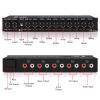 Facmogu 9-Band Car Audio Equalizer, Car Graphic Equalizer EQ W/Front, Rear + Sub Output, 8V RMS Line Driver, Adjustable Audio Output for Car, Boat, W/CD/AUX Input Select & White Light Illumination view 3