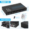 Facmogu 9-Band Car Audio Equalizer, Car Graphic Equalizer EQ W/Front, Rear + Sub Output, 8V RMS Line Driver, Adjustable Audio Output for Car, Boat, W/CD/AUX Input Select & White Light Illumination view 4