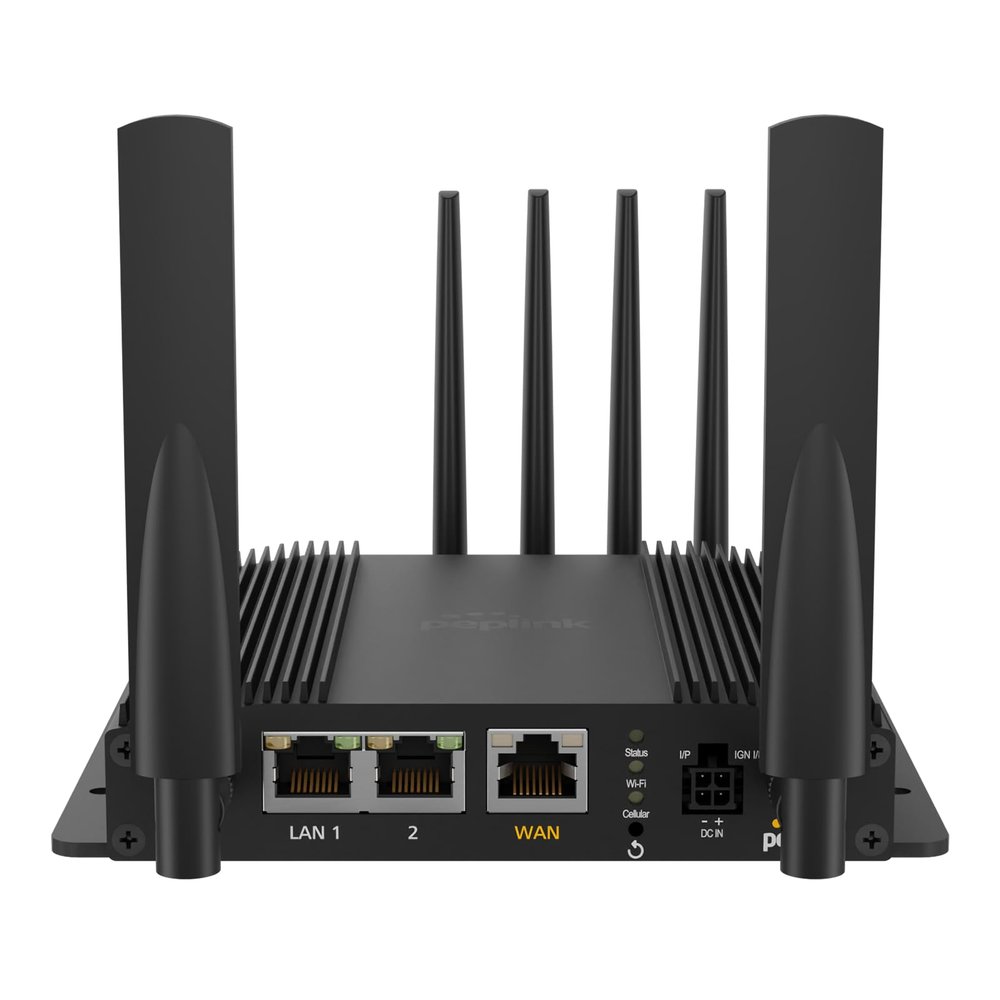 Peplink MAX BR1 Pro [CAT 20] | LTE-A Pro Modem with Redundant SIM Slots | Wi-Fi 6 | GPS Receiver| Drop-In Mode, Load Balancing / Failover, Ignition Sensing | MAX-BR1-PRO-GLTE-S-T-PRM