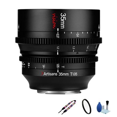 7artisans 35mm T1.05 APS-C Frame Vision Series Cine Lens Manual Focus Large Aperture Cinematic Lens for Canon EOS R RF RED R3 R5 R6 R6II R7 R10 RP