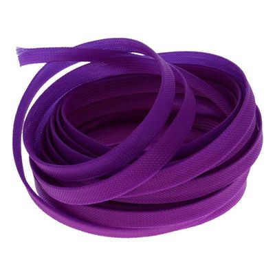 Heyiarbeit 10m/32.8ft PET Expandable Braid Cable Sleeving Flexible Wire Mesh Sleeve Purple 12mm