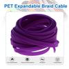 Heyiarbeit 10m/32.8ft PET Expandable Braid Cable Sleeving Flexible Wire Mesh Sleeve Purple 12mm view 3