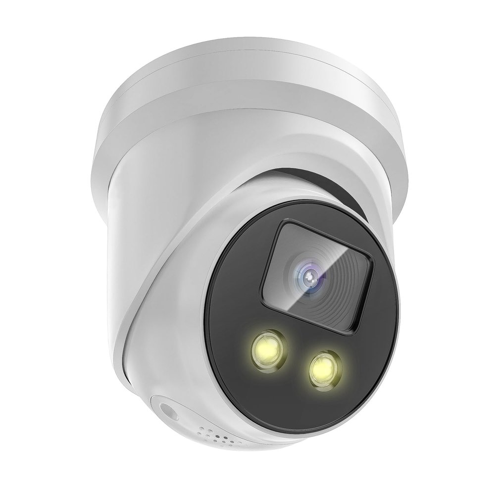 DS-2CD2386G2-ISU/SL 2.8mm HIK 8MP PoE IP Camera, 4K AcuSense Turret Network Camera with Strobe Light and Audible Warning, Built-in Mic and Speaker, Human/Vehicle Detection, Compatible with HIK NVR