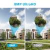 DS-2CD2386G2-ISU/SL 2.8mm HIK 8MP PoE IP Camera, 4K AcuSense Turret Network Camera with Strobe Light and Audible Warning, Built-in Mic and Speaker, Human/Vehicle Detection, Compatible with HIK NVR view 2