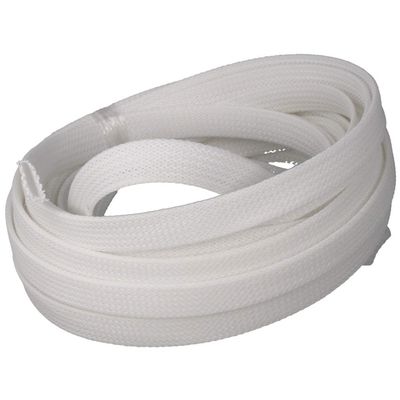 Heyiarbeit 5m/16.4ft PET Expandable Braid Cable Sleeving Flexible Wire Mesh Sleeve White 10mm
