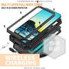 Simicoo Compatible With Samsung S22 Plus Case with Screen Camera Protector, S22 Plus Rugged Military Metal Heavy Duty Waterproof Case With Stand Screen Protector Slide Camera Cover for Outdoor (Black) view 3