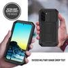 Simicoo Compatible With Samsung S22 Plus Case with Screen Camera Protector, S22 Plus Rugged Military Metal Heavy Duty Waterproof Case With Stand Screen Protector Slide Camera Cover for Outdoor (Black) view 4