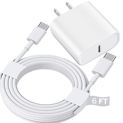 USB C Fast Charger for Apple iPad Pro 13/12.9/11 in 2026-2018,iPad 11th(A16),iPad Air 5th/Mini 7th,iPhone 17/16/15 Series,USB C Charger Fast Charging Adapter Wall Block with 6FT USBC to C Cable Cord